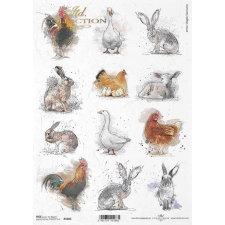 ITD Collection Rizspapír A4 - Kontúros húsvét dekorációs kellék