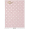 ITD Collection Rizspapír A4 - Pöttyös háttér - fakó rózsaszín