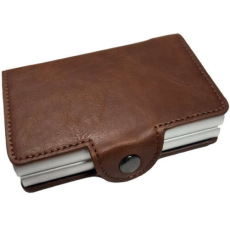 IUNI Pénztárca RFID kettős kártya nyílás iUni P3, 2 rekesz 6 kártya, Brown