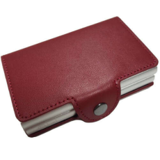 IUNI Pénztárca RFID kettős kártya nyílás iUni P3, 2 rekesz 6 kártya, Piros