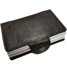 IUNI Pénztárca RFID kettős kártya nyílás iUni P3, 2 rekesz 6 kártya, Sötétbarna