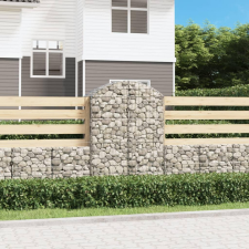 íves horganyzott vas gabion kosár 100x50x140/160 cm kerti tárolás