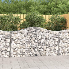  íves horganyzott vas gabion kosár 200x50x100/120 cm kerti tárolás