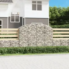  íves horganyzott vas gabion kosár 200x50x140/160 cm kerti tárolás