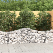 Íves horganyzott vas gabion kosár 200x50x60/80 cm kerti tárolás