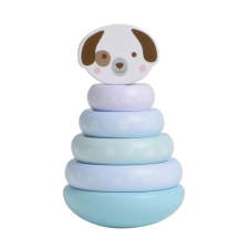 Iwood Pile-up kutya Gyűrűs piramis játék - Pasztell egyéb bébijáték