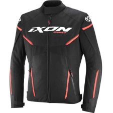 Ixon Striker 2 motoros kabát fekete-fehér-piros motoros kabát