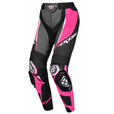 Ixon Vortex 3 női motoros bőrnadrág fekete-rózsaszín-fehér motoros nadrág
