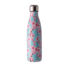  Izoterm üveg, rozsdamentes, űrtartalom 500ml, kék-rózsaszín színű termosz