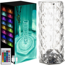 Izoxis Rózsa hatású RGB LED-es lámpa - akkumulátoros - akril - USB kültéri világítás