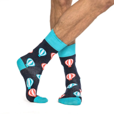 J.PRESS J. Press FUNNY Socks - férfi mintás pamut zokni - Navy