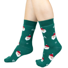 J.PRESS J. Press Karácsonyi mintás unisex plüss zokni - Green