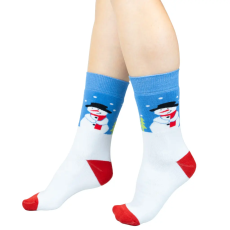 J.PRESS J. Press Karácsonyi mintás unisex plüss zokni - White