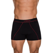 J.PRESS J.Press Klasszikus pamut Boxeralsó - Black/Red férfi alsó