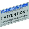 J. Pröpster GmbH J.Pröpster 640003 Figyelmeztető tábla címke, angolul