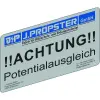 J. Pröpster GmbH J.Pröpster 640006 Figyelmeztető tábla címke, németül