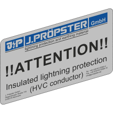 J.PRÖPSTER J.Pröpster 640003 HVC Figyelmeztető tábla címke, angolul ( J.Pröpster 640003 ) villanyszerelés