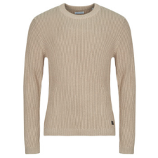 Jack &amp; Jones Pulóverek JJEDOVER KNIT CREW NECK Bézs EU XL férfi pulóver, kardigán