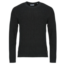 Jack &amp; Jones Pulóverek JJEDOVER KNIT CREW NECK Fekete EU L férfi pulóver, kardigán