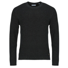 Jack & Jones Pulóverek JJEDOVER KNIT CREW NECK Fekete EU XL