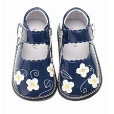Jack&Lily Kék lakk virágos szandál 19-es gyerek cipő