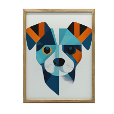 JACK RUSSELL GEOMETRY FALI PLAKÁT 40x50 CM MATT grafika, keretezett kép