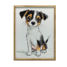 JACK RUSSELL TERRIER FALI PLAKÁT GYERMEKEKNEK KERET NÉLKÜL 50x70 cm grafika, keretezett kép