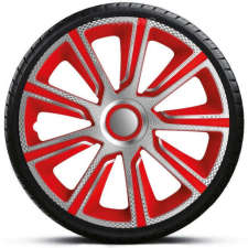 Jacky 16"-os Veron Carbon Silver-Red dísztárcsa garnitúra (4darab) dísztárcsa