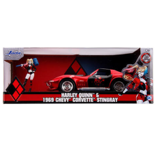 JADA TOYS DC Comics: Harley Quinn figura és 1969 Chevy Corvette Stingray fém autómodell 1/24 – Simba Toys autópálya és játékautó