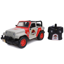 JADA TOYS Jurassic Park: Jeep Wrangler távirányítós autó - Bézs/Piros autópálya és játékautó