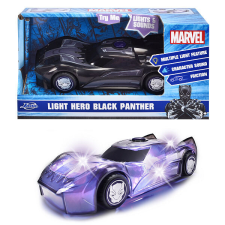 JADA TOYS Marvel Light Hero kisautó fénnyel és hanggal - Fekete párduc autópálya és játékautó