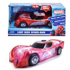 JADA TOYS Marvel Light Hero kisautó fénnyel és hanggal - Spiderman autópálya és játékautó