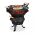 Jago Grillsütő öntöttvas faszenes BBQ 35 cm átmérőjű hordozható grill