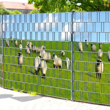 Jago Táblás kerítésbe fűzhető birkák a mezőn kép 250x180 cm 19 cm-es szalagból műanyag belátásgátló szélfogó építőanyag