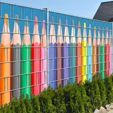 Jago Táblás kerítésbe fűzhető ceruzás kép 250x180 cm 19 cm-es szalagból műanyag belátás gátló szélfogó redőny
