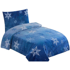 Jahu mikroflanel, Hópelyhek, kék 140 × 200, 70 × 90 cm (8595248428225) lakástextília