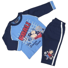 JAM Jam Hosszú Ujjú Pamut Pizsama 6-12 hónapos korig - Kék Goal - Kiárusítás