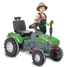 Jamara 460805 Pedálos traktor Power Drag zöld lábbal hajtható járgány