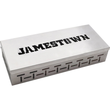 Jamestown-Grill Jamestown rozsdamentes acél füstölő doboz 22,2 cm x 9,2 cm x 4,3 cm kerti sütés és főzés