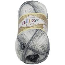 Jan Rejda DIVA batik 100 g - 1900 szürke, fekete rövidáru
