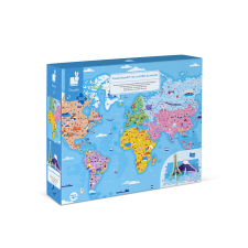  Janod 02677 Oktató Puzzle és 3D kiegészítők 350 darabos A világ látványosságai puzzle, kirakós