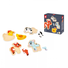 Janod 07114 4 EGYRE NEHEZEBB PUZZLE - FARM puzzle, kirakós