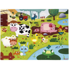 JANOD Tactile Puzzle kirakó Farm Animals 2 y+ 20 db készségfejlesztő