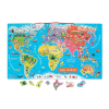 JANOD : Világtérkép - 72 darabos fa puzzle (J05504)