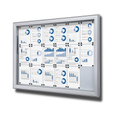Jansen Display SCL mágneses vitrin, egyszárnyas, 18 x A4% mágnestábla