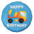 Jármű Happy Birthday Concrete Mixer, Betonkeverő fólia lufi 36 cm