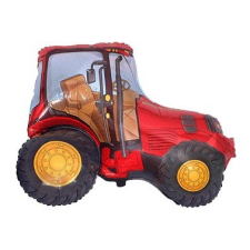 Jármű Tractor Red, Traktor fólia lufi 36 cm (WP) party kellék