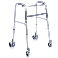  Járókeret 4 görgős - dupla hátsókerék rugófékkel gyógyászati segédeszköz