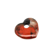 Jáspis breccsa fánk szív 35x33mm medál