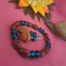  Jáspis és kristály szett. ékszer szett